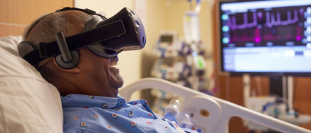 Hospitals offering virtual reality escapes for long-term patients, providing immersive experiences outside hospital wallsの素材