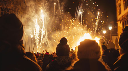 Guy Fawkes Night, bonfires and fireworks, history rememberedの素材