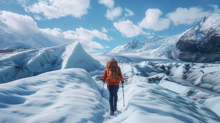 Glacier trekking, ice giants, natures timekeepersの素材