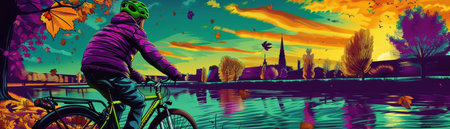 Cycling to work initiative, pedalpowered commutes, green and lean journeysの素材