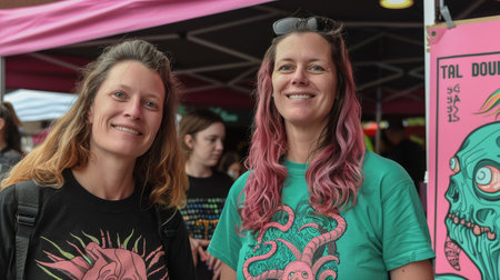Two men sharing a quiet moment watching the sunset, a testament to enduring loveの素材