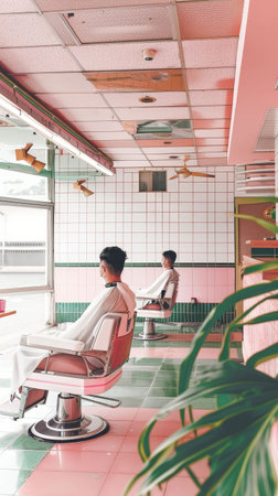 Barber shop conversations, community hub, exchanges of wisdom and laughter  54の素材