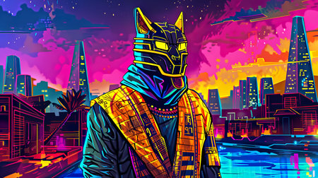 Ancient Egyptian Pharaoh, Sandalwood Robe, ruling over the Nile, under a starry night sky, 3D render, Golden Hour lighting, Depth of Field Bokeh Effect, Aerial viewの素材