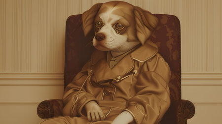 Robotic companion pets for elderly care, offering emotional support and health monitoring in a furry friendの素材