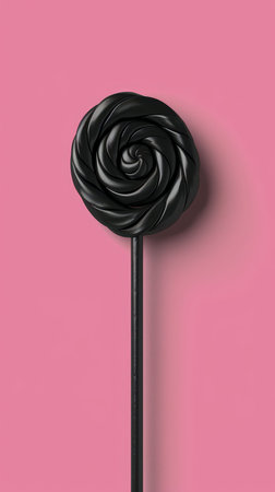 black licorice flat design side view theme candy animation Monochromatic Color Schemeの素材