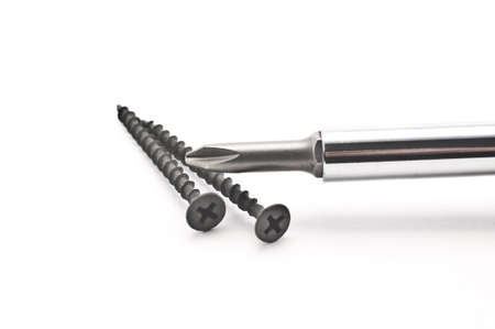 The working part of a screwdriver and screws