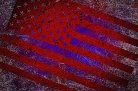 Grunge Textured Of Usa Flag For Usa Independence Dayの写真素材