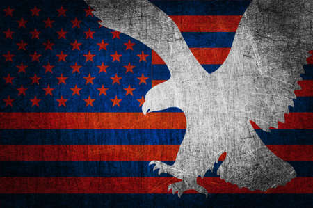 Grunge Textured Of Usa Flag For Usa Independence Dayの写真素材