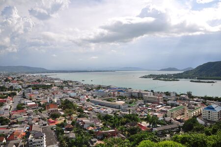 Seaside city at at Songkha,thailandの写真素材