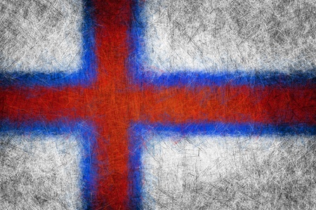 Grunge textured Faroe Islands flagの写真素材