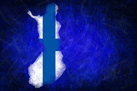 Grunge textured Finland flagの写真素材