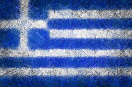 Grunge textured Greece flagの写真素材