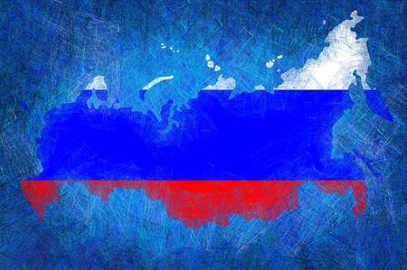 Grunge textured Russia flagの写真素材