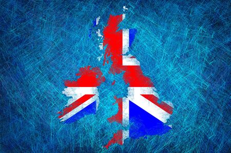 Grunge textured United Kingdom flag