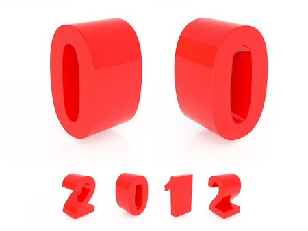 Red number isolated