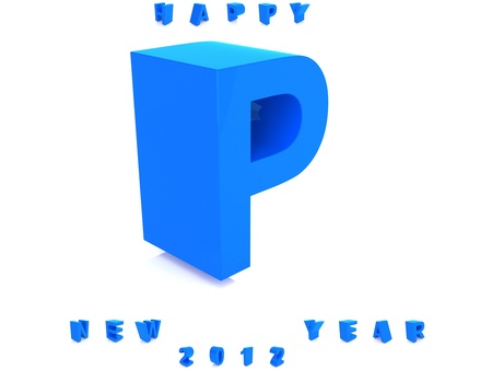 Blue alphabet isolated