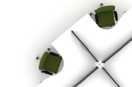 Workstation table-3d illustration の写真素材