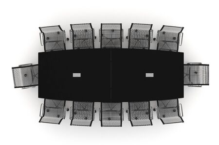 Conference Table-3d illustration の写真素材