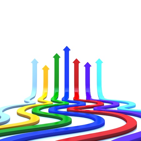 Arrow 3d illustrationの写真素材