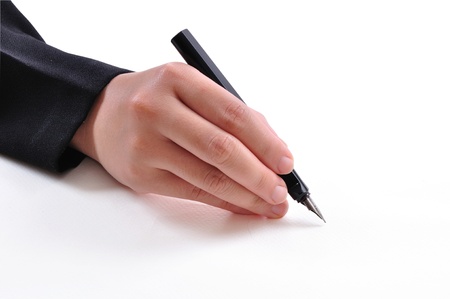 Hand drawing on white backgroundの写真素材