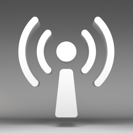 3d wireless iconの写真素材