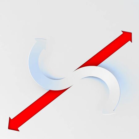 3d arrow backgroundの写真素材