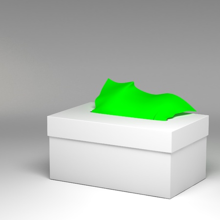 3d Tiissue box isolatedの写真素材