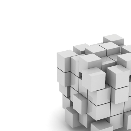 3d illustration basic geometric shapes