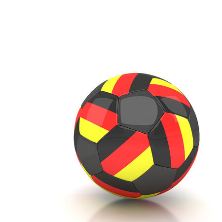 German soccer ball isolated white backgroundの写真素材