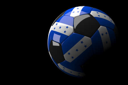 3d rendering Honduras soccer ball on dark  の写真素材