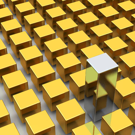 3d rendering abstract cubic