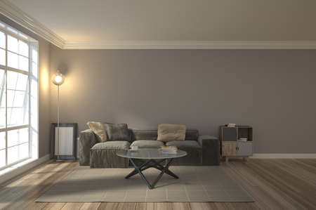 3d rendering interior decoration empty roomの写真素材