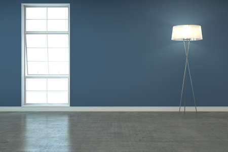3d rendering interior of light on wallの写真素材