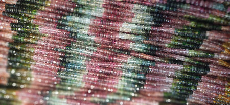 Colorful Tourmaline Gemstone, Close-up, Focus on a Spot