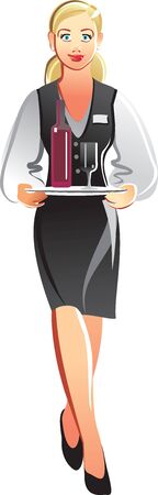  waiteressのイラスト素材