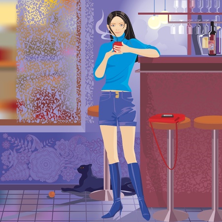 lilac c cafeのイラスト素材