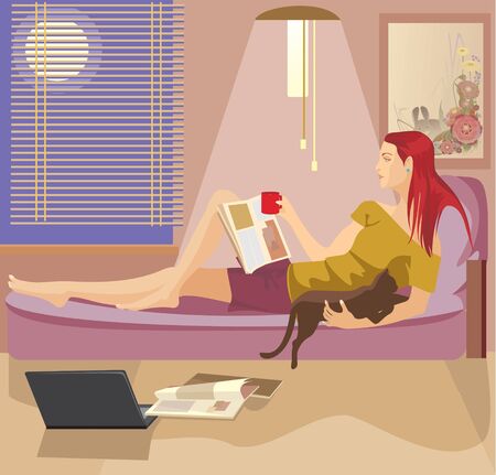 rest at homeのイラスト素材