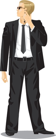 security in sunglassesのイラスト素材
