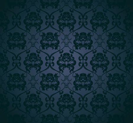 black floral designのイラスト素材