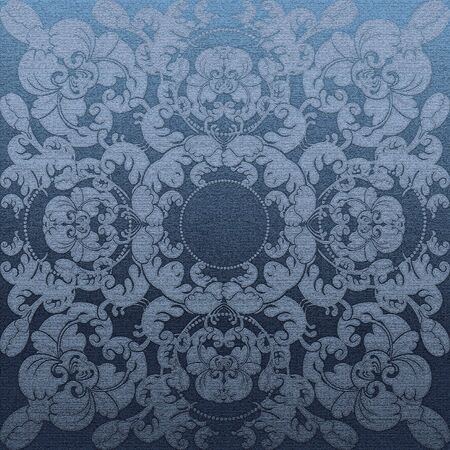 floral design blue reliefの写真素材
