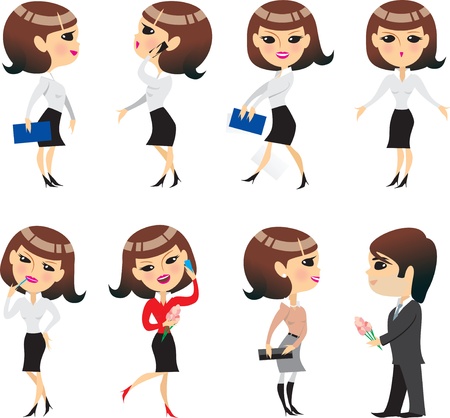 office life, office girl のイラスト素材