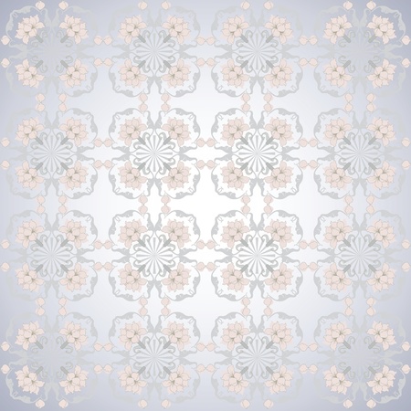 grey pattern pink lotus seamlessのイラスト素材