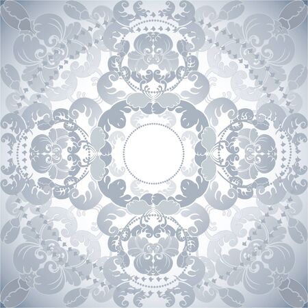 oriental pattern grey, grey outlineの写真素材