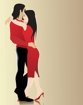 dancing night party man womanのイラスト素材