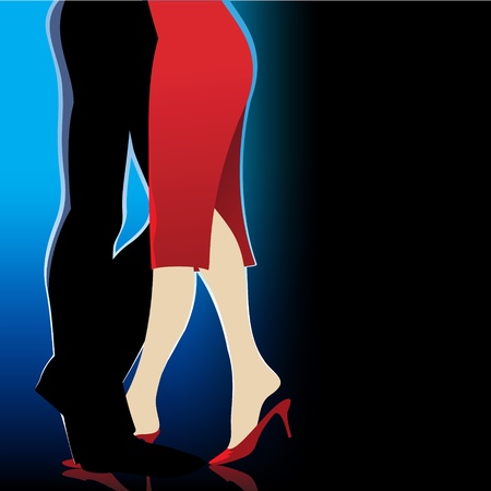 dancing night party man womanのイラスト素材