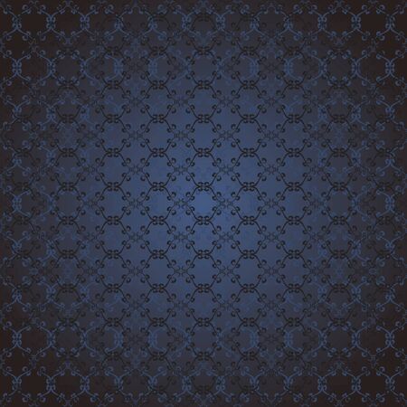 dark blue floral seamless backgroundのイラスト素材