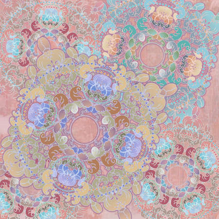 exotic floral background oriental pinkの写真素材