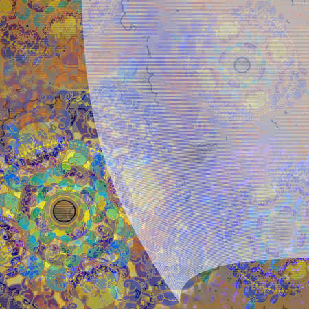 oriental floral background beige lilacの写真素材