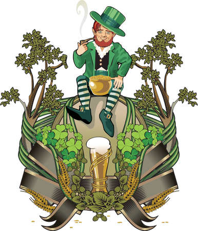 leprechaun gnome  st. Patrick dayの写真素材