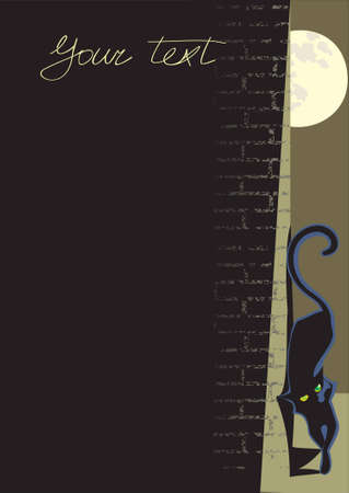 black cat background for textのイラスト素材